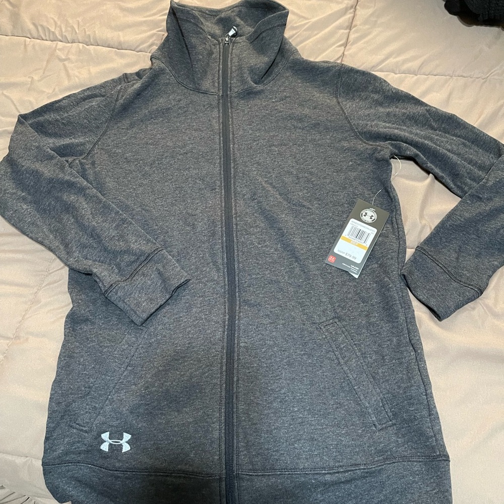 Under Armour Charcoal Gray Full-Zip Women's Jacket